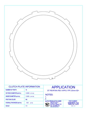 DISKUR NIS RE4F04A ENDA 1G 2,6MM
