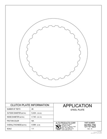 DISKUR VW 01J CVT STÁ ÁFR 01+ 1STK 2,2MM